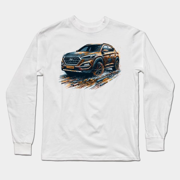 Hyundai Tucson Long Sleeve T-Shirt by Vehicles-Art